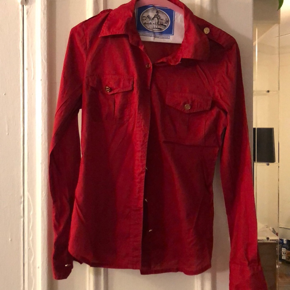Tory Burch Red Size 6 Button Down - image 1